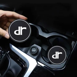 2Pcs Car Water Cup Pad Rubber Mat Anti-slip Pad Mat Waterproof For DR Motors DR4 DR5 DR6 CityCross CityVan 4 5 F35 CW20 SW21