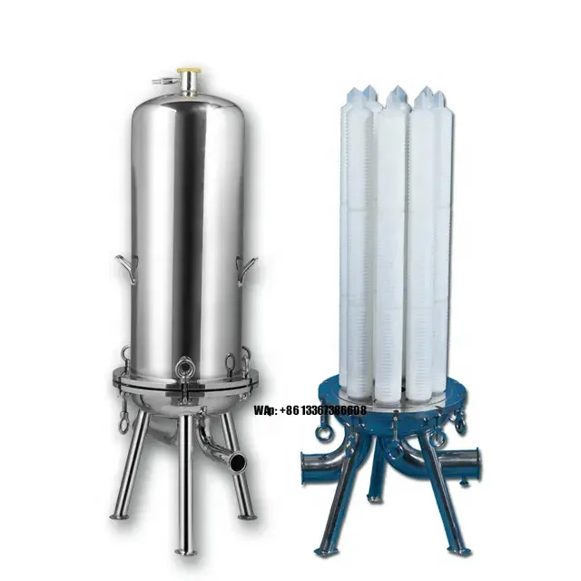 High-Flow 304 Stainless Steel Liquid Filter, 10-100L/min, 5-50μm, ISO Certified, Industrial Water Filtration
