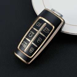 6 Buttons TPU Car Remote Key Cover Case For Hyundai Genesis G70 G80 G90 GV60 GV70 GV80 2019 2020 2021 2022 Fob Shell Accessories