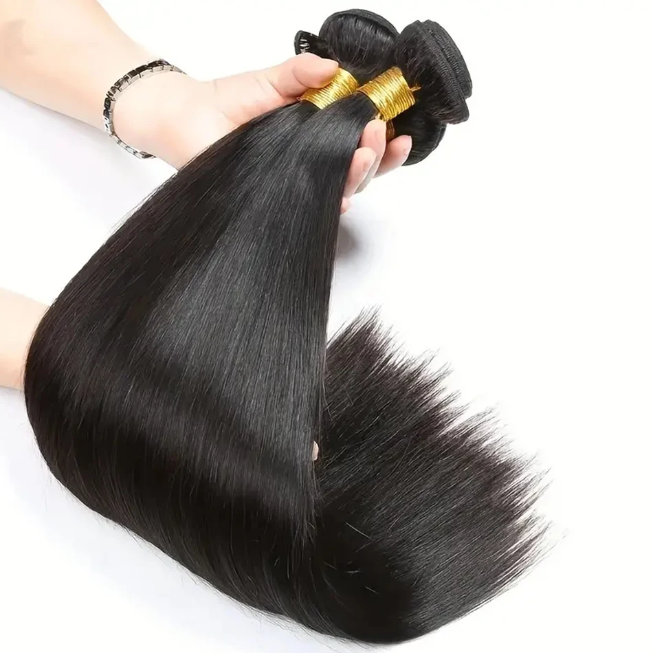 Bone Straight Human Hair Bundles Women Natural Black Wholesale 28 30 Inch Bundle 1/3/4 Bundles Raw Virgin Remy Hair Extensions