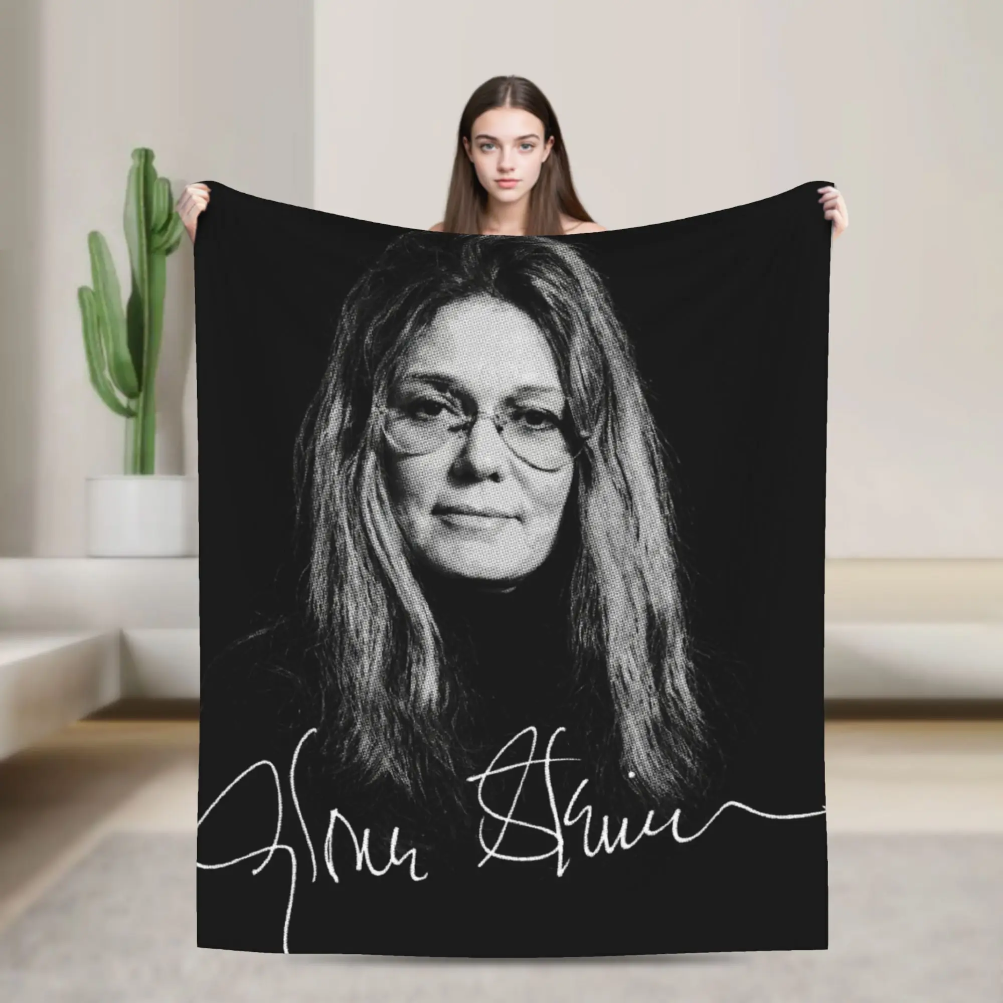 Comfortable RIP Gloria Steinem  Blanket Accessories Bedding Decorative  Throw Blanket Super Warm Fleece for Travel
