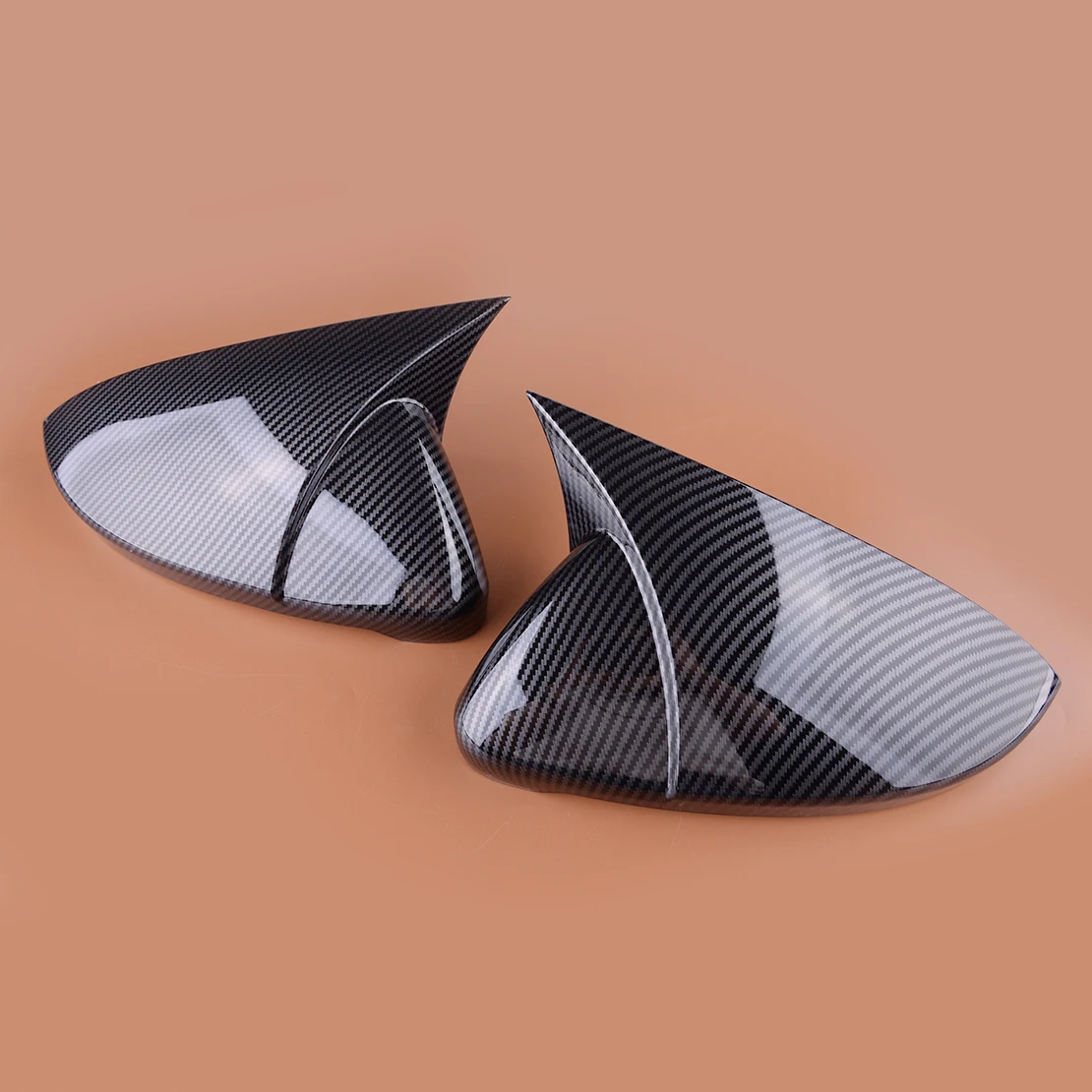 

1 Pair Car Side Wing Rear View Mirror Cap Cover Fit for VW Golf MK7 MK7.5 GTI GTD R 2014-2018 2019 Black Carbon Fiber Style ABS