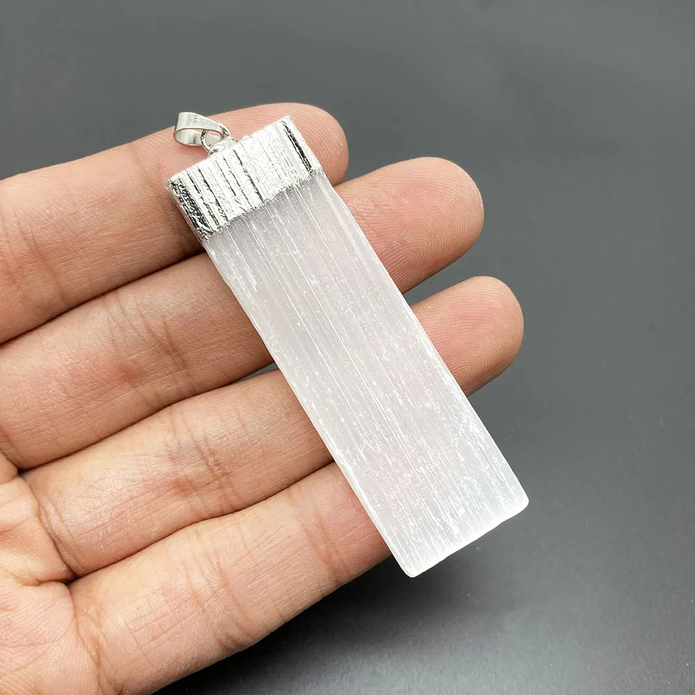 1 Stück natürlicher Selenit, weißer Gips, Kristallquarz, Rohstein, Reiki-Edelstein zum Reinigen von DIY-Geschenken – Detail 2