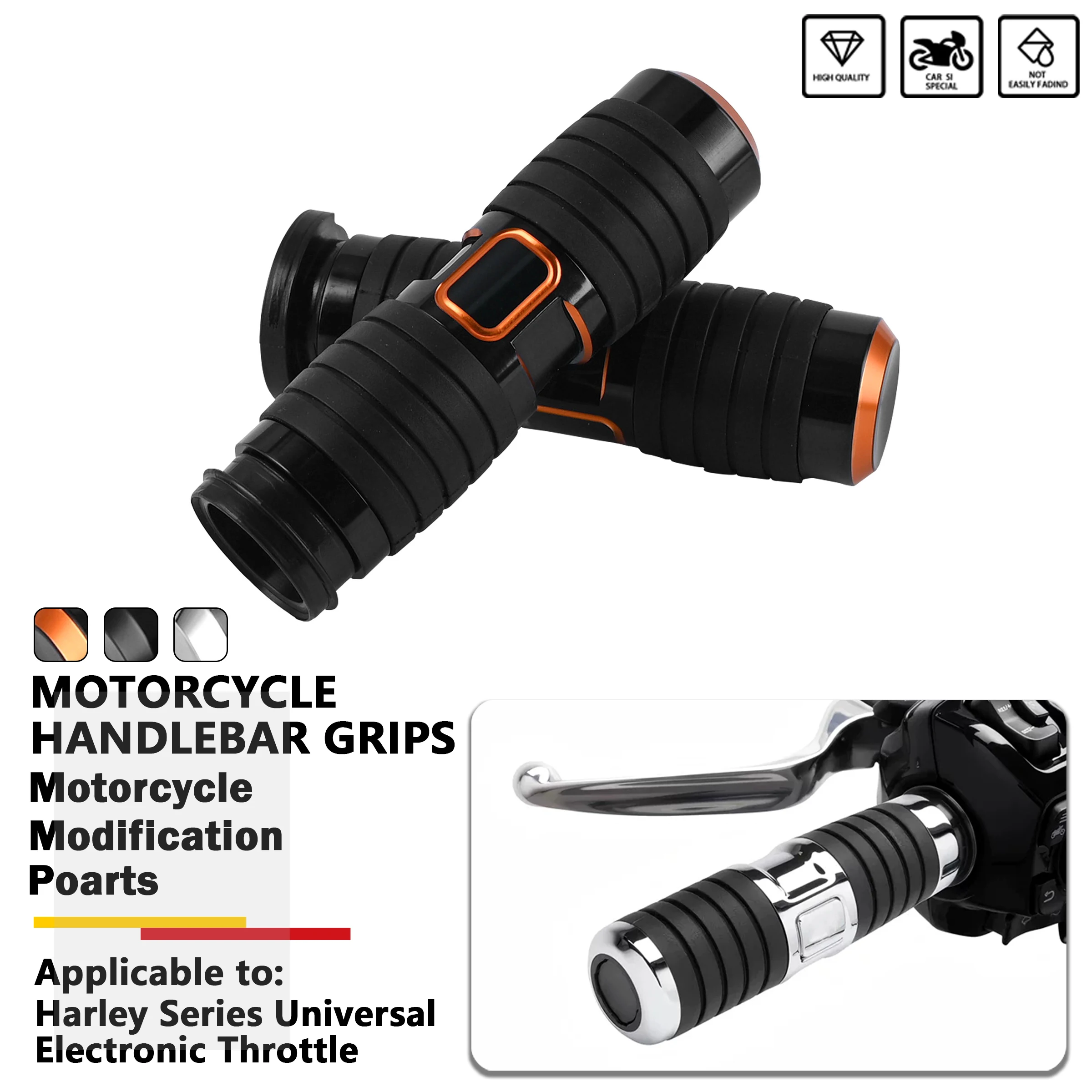 Motorcycle Handlebar Grips For Harley Series Universal- Electronic Throttle Precise Throttle Control Non-Slip Comfort Grip