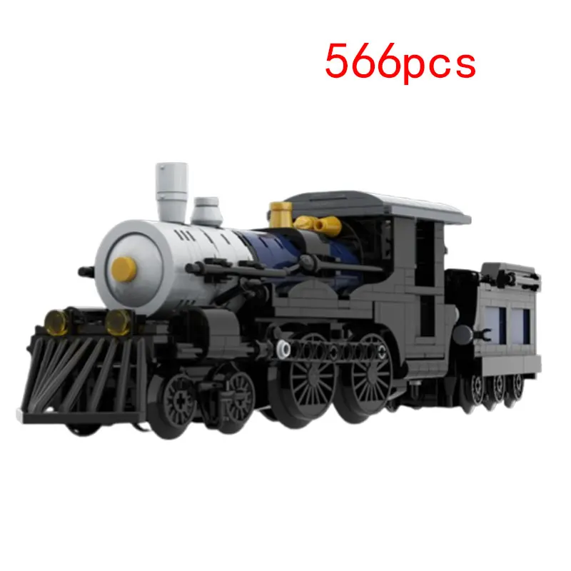 

Spot MOC-153151 566pcs small particle assembly building blocks steam train model toy set gift set