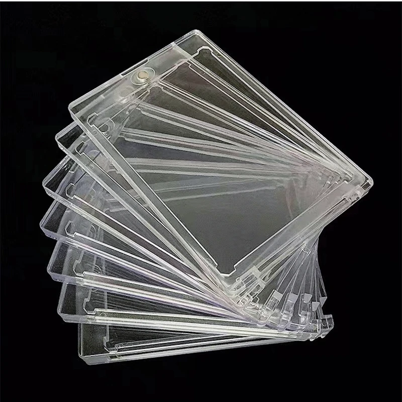 5/10 Pcs 35PT Protection Card Box Transparent Collection Sleeves Frames Magnetic Display Holders for Game King Protective Sleeve