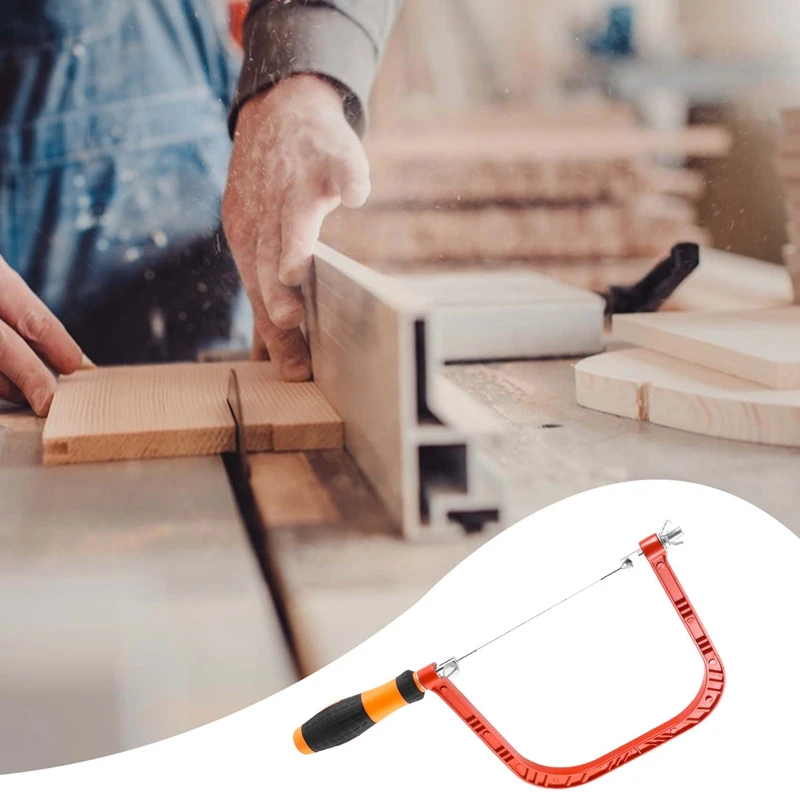 ABXF-6-дюймовая пила для копирования, рама для копирования ладовой пилы и дополнительный набор сменных лезвий из 20 шт. для дерева, пластика, резины и т. д.