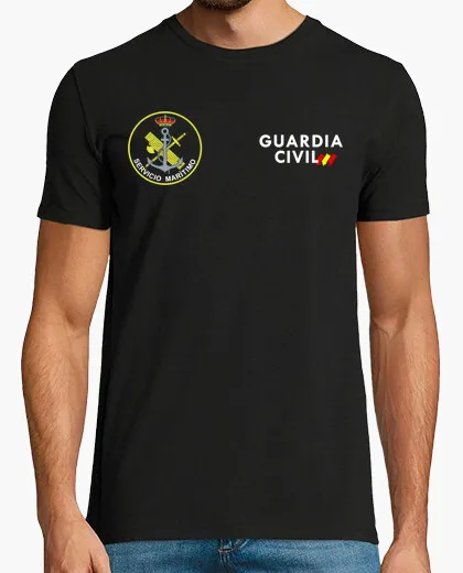 Guardia市民エスパーニャ。スペイン市民ガード海上サービスtシャツ半袖カジュアル綿100% oネック夏メンズtシャツ