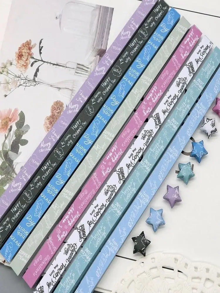DIY Handwerk Origami Lucky Star Papier 540 Vellen Origami Papier Sterren Vouwen Origami Ster Papierstrips voor Papier Kunst Ambachten - afbeelding 2