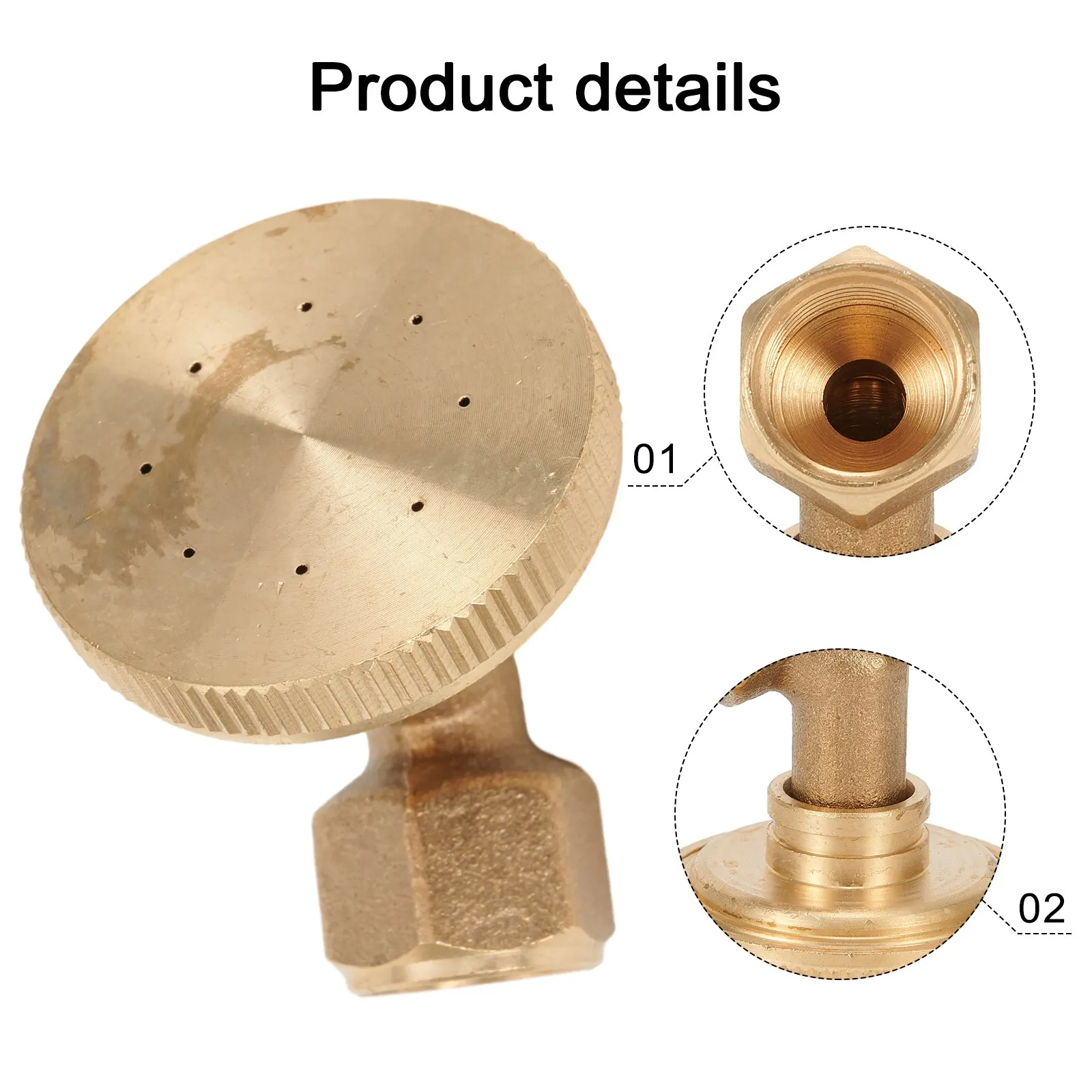 For M14x1.5 Brass Spray Nozzle Featuring 8 Precision-Adjustable Holes for Uniform Atomization in Garden and Farm Use