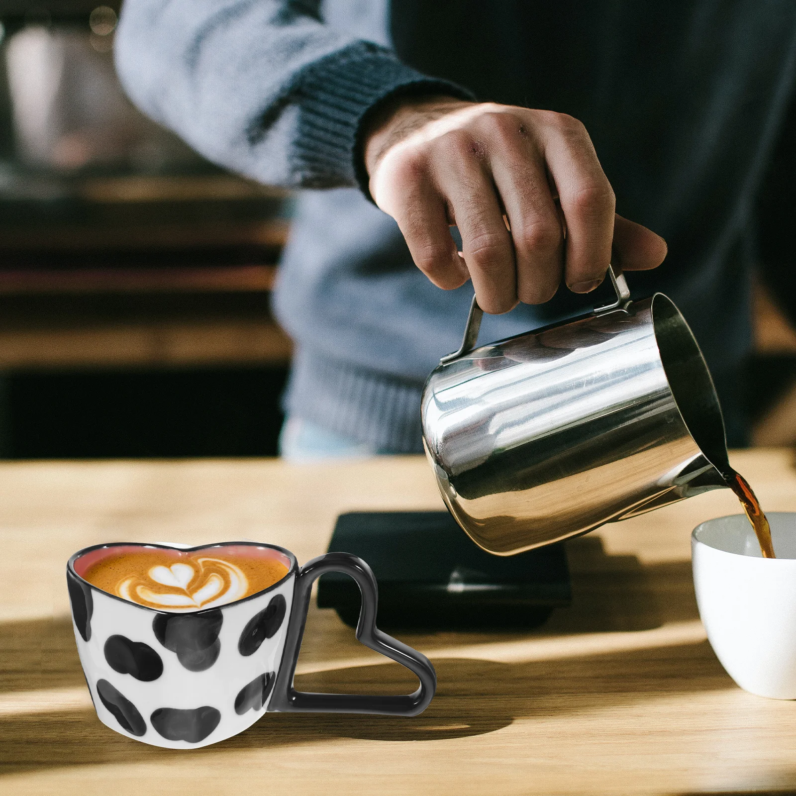 

Heart Shaped Ceramic Cup Tea Coffee Milk Mug Home Office Gifting Attractive Design Ceramic Coffee Mug Water Cup