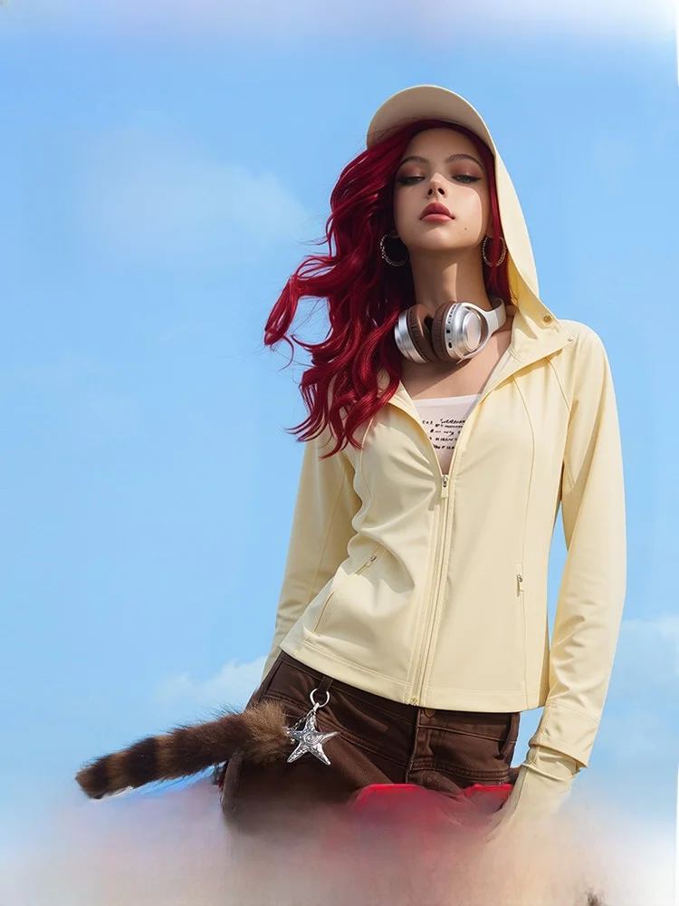 mybody-nouvelle-collection-Ete-–-vetements-de-protection-solaire-a-capuche-et-fermeture-Eclair-pour-femme-–-coupe-slim-legers-et-rafraichissants