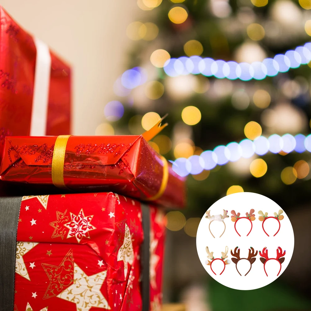 

Christmas Antler Hairb Kids Headb s Reusable Safe Material Lightweight Durable Party Accessories Hair Ties Gifts