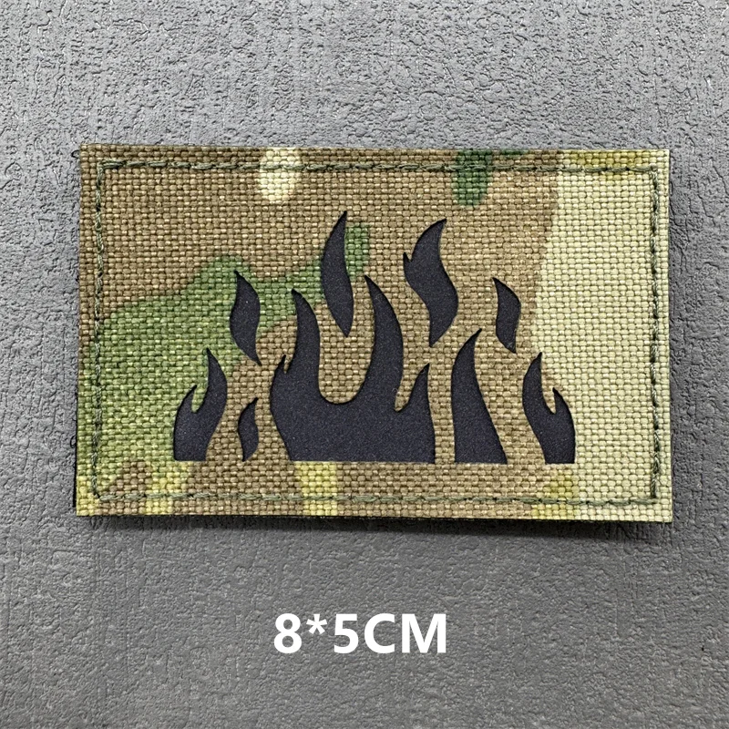 Multicam IR-Patches, Laserschneiden, Moral, taktische Patches auf Rucksack, Weste, Kleidung, Outdoor-Abzeichen, reflektierende Abzeichen mit Klettverschluss