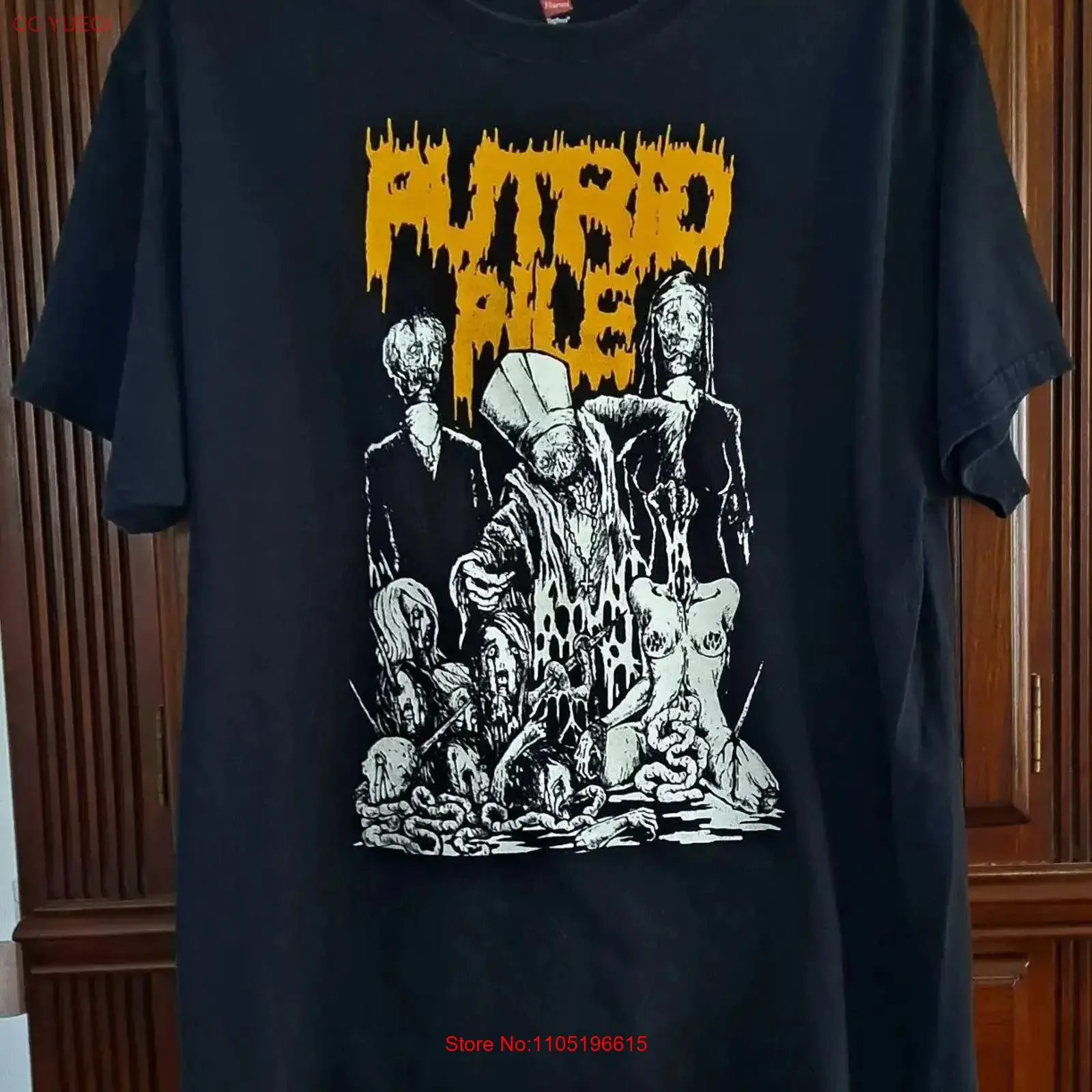 

Putrid Pile Ultra Sick Wisconsin Deathgrind футболка L винтажная стираная модная дышащая мужская футболка с рисунком унисекс стильная уличная одежда