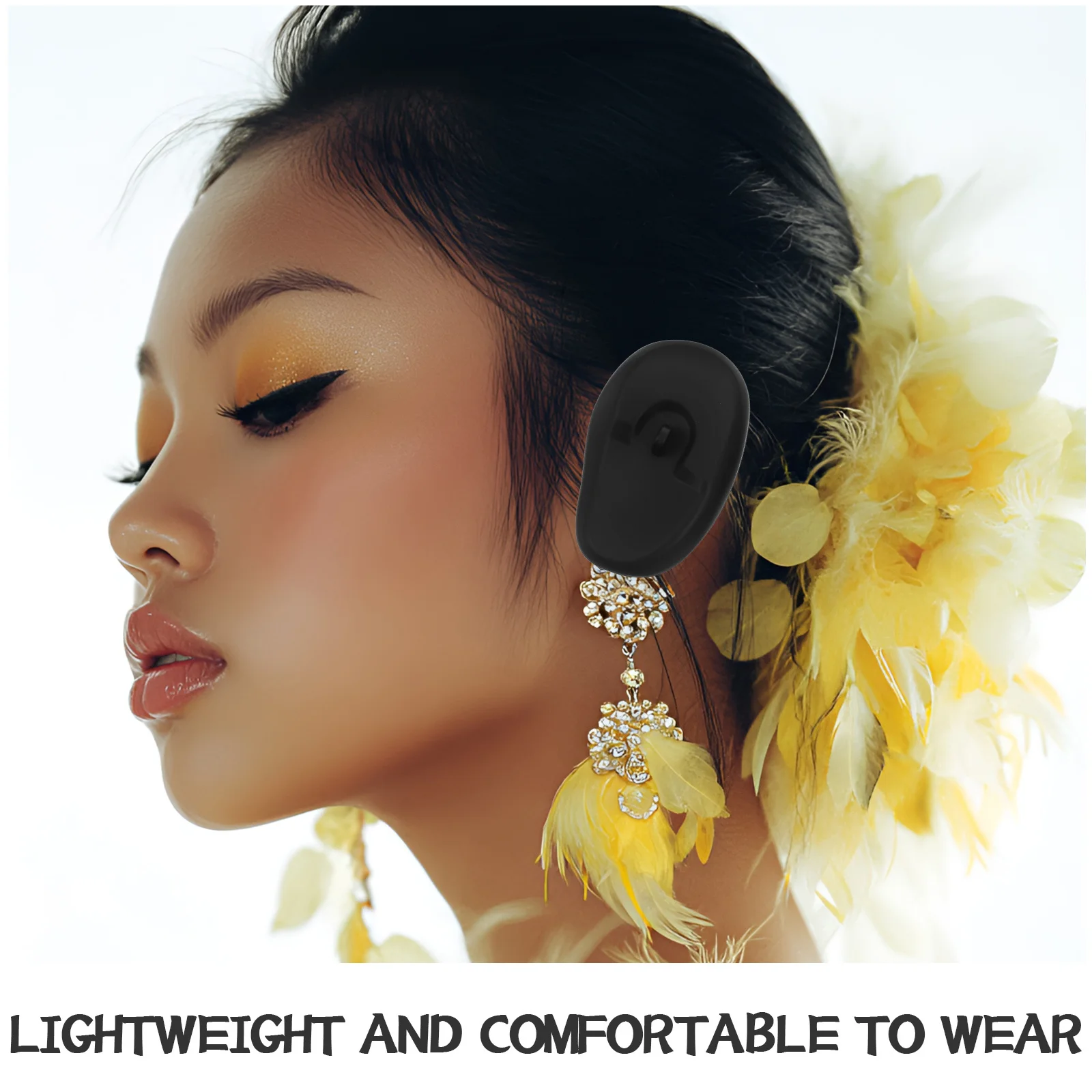 6Pairs Hair Dye Earmuffs Silicone Ear Protectors Stylish Comfortable Fit Professional Salon Barber Home DIY Black - Image 6