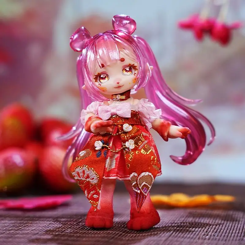 2025 New Maytree Ob11 Bjd 14cm Flocking Joint Action Figure Ancient Beast Series Animal Style Kawaii Toy Blind Box Birthday Gift