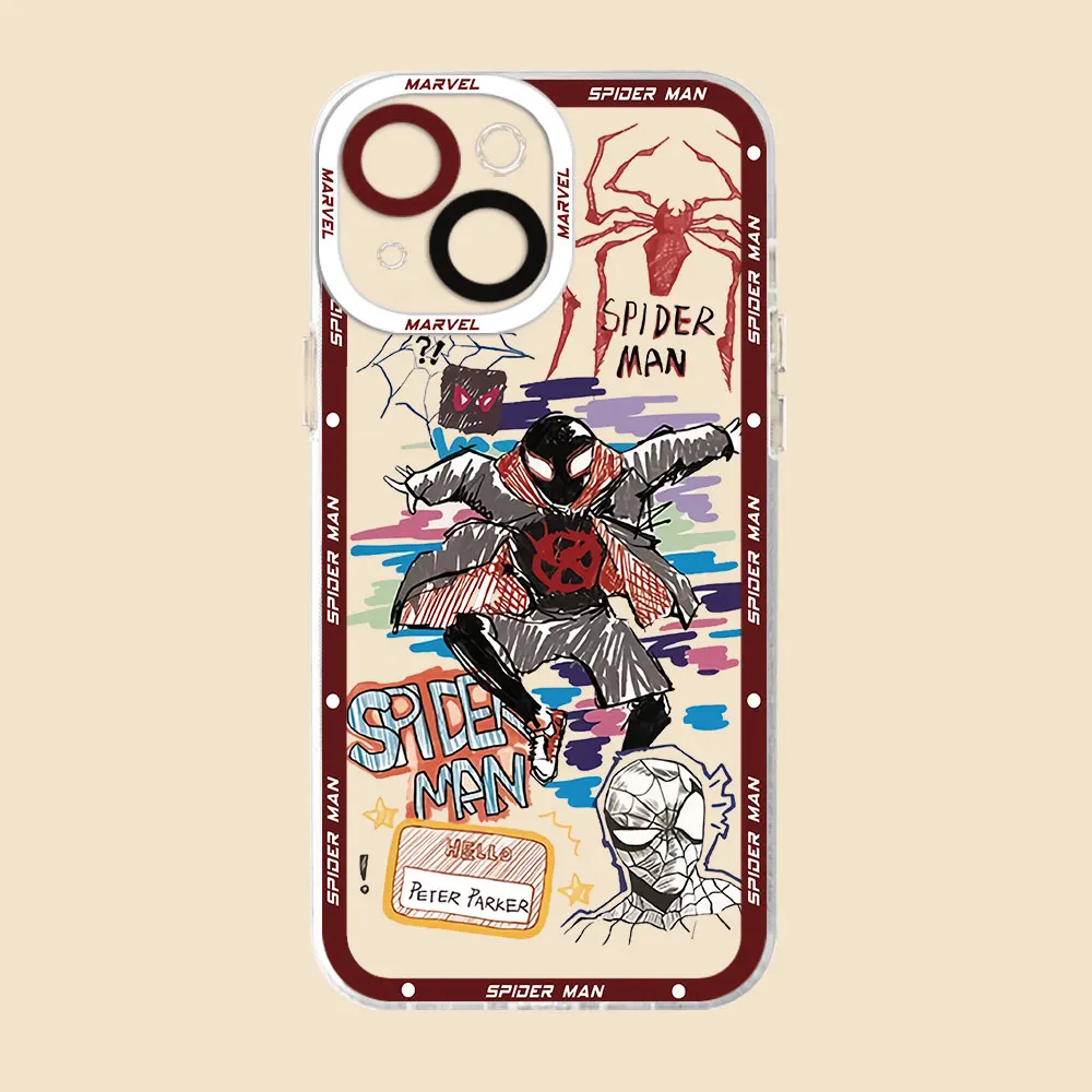 Case for Xiaomi Redmi 10A 9 10 9T 13C 12C 10C 9C 12 9A Marvel Spider man Gwen Transparent Soft Luxury Cover