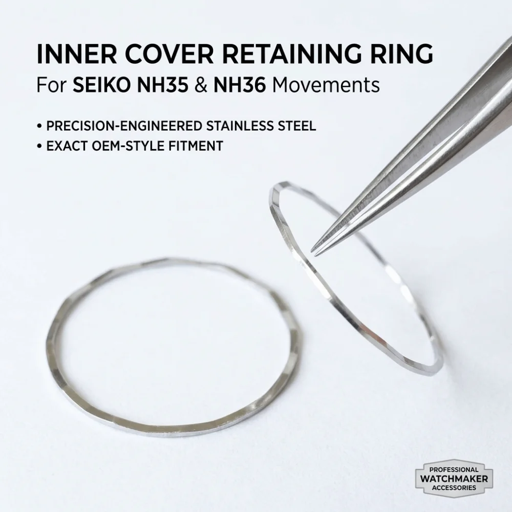 2pcs Steel Watch Holding Ring Anti Shock 29.5mm Movement Holder Spacer Fixing Inner Cover Holder for NH36 NH35 NH34 Movement
