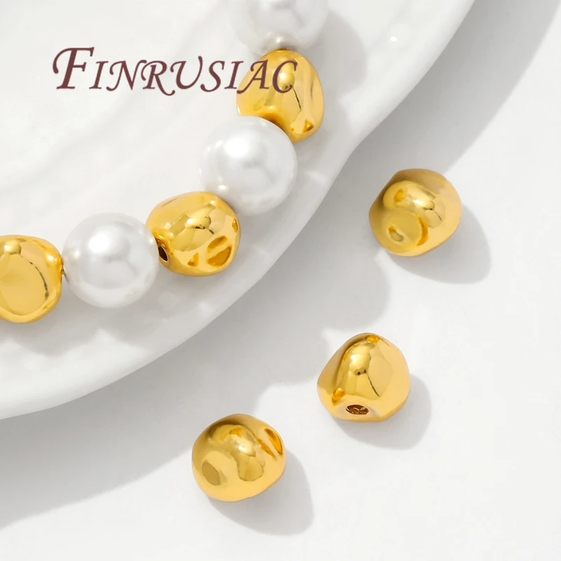 Separators For Beads 18K Gold Plated Brass Spacer Beads,Necklace Accessories,Bracelets Beads,DIY Jewelry Making Supplies image 2