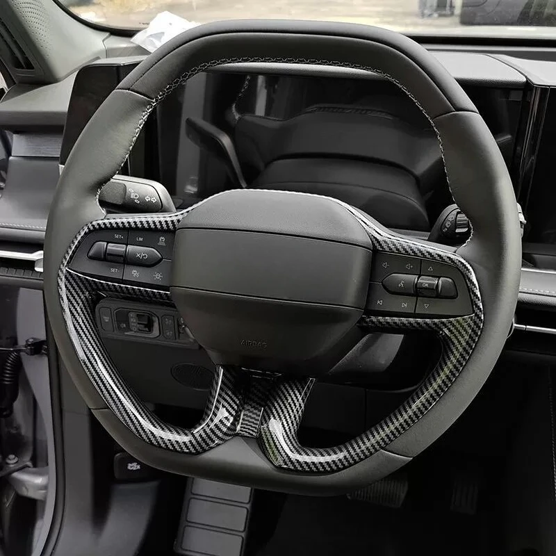 For 2023-2026 Ford Edge L Carbon Fiber Steering Wheel Bright Trim Decorative Sticker Interior Accessories