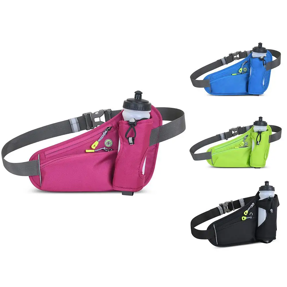 Outdoor Sports Waist Bag Waterproof Reflective Design Water Bottle Holder For Running Walking Hiking Travel