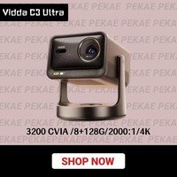 Hisense Vidda C3 Ultra 3200CVIA Lumens 2000:1 UHD Mini Home intelligent Projector 4K 8+128GB memory Three-color Laser Projector