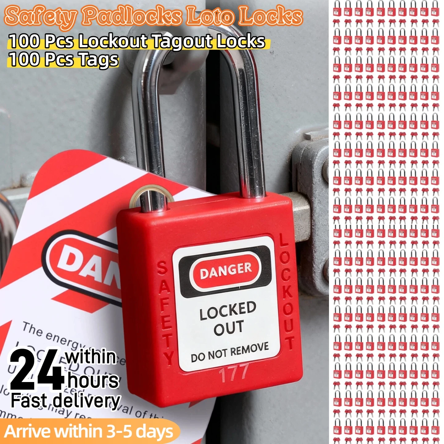 

Lockout Tagout Locks Set Lockout Locks Keyed Differen Keys Per Lock OSHA Compliant Lock Out Tag Out Padlocks Safety Padlocks