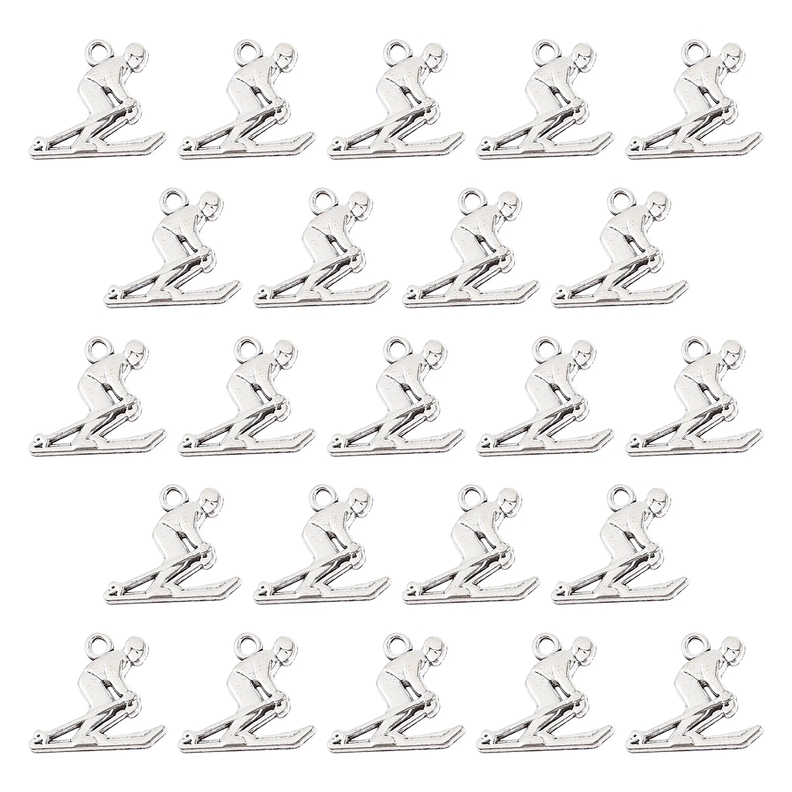 20 قطعة سحر التزلج لصنع المجوهرات الرياضات الشتوية حلقة رئيسية اكسسوارات سوار قلادة القرط لوازم سحرية مجوهرات الحرفية