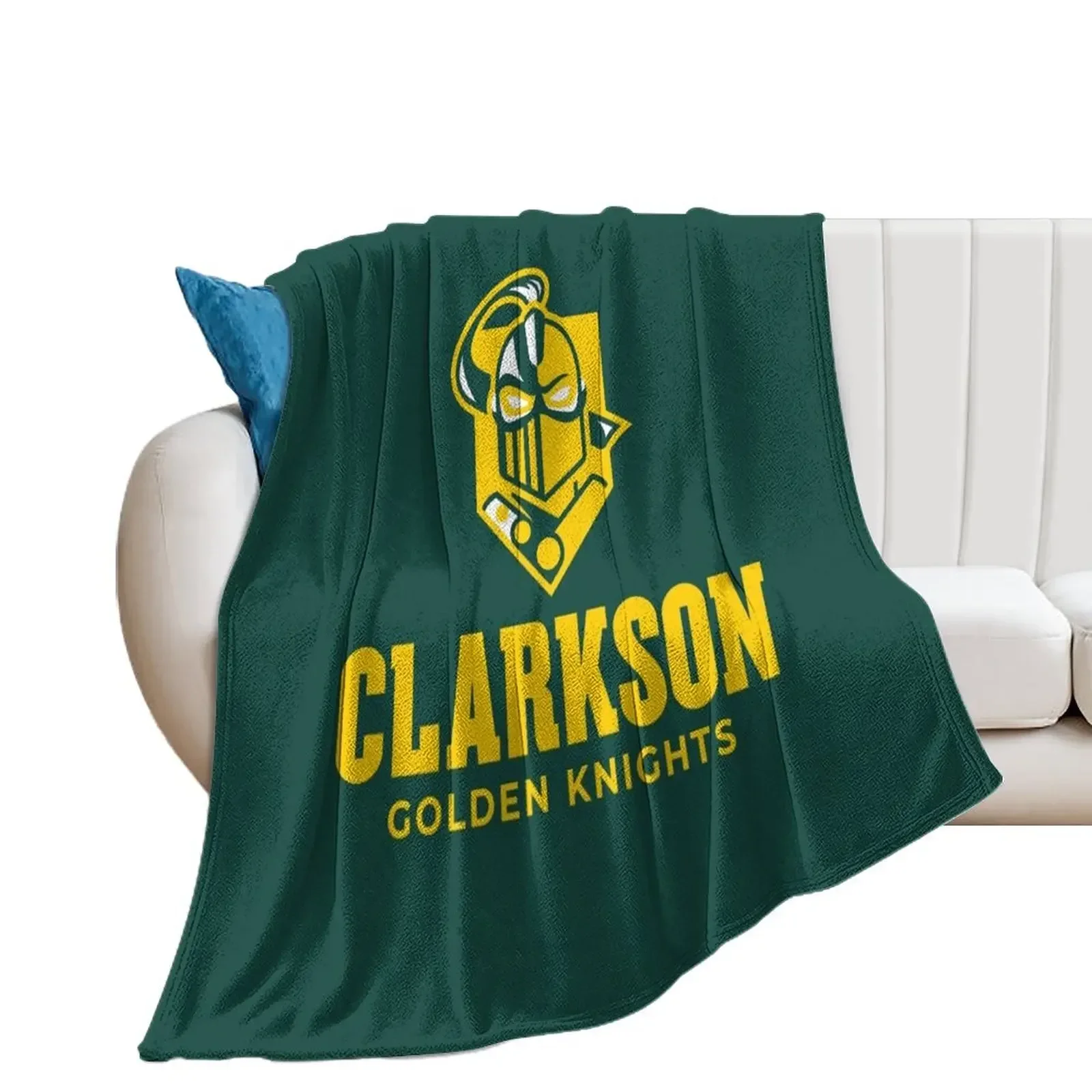 Clarkson Golden Knights Throw Blanket For Sofa Thin Personalized Gift Weighted Blankets