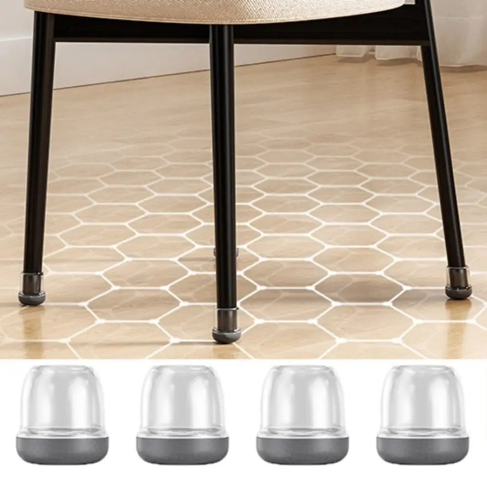 8 Pcs Non-slip Chair Leg Protector Pad Wear-resistant Thickened Chair Leg Silent Mat Avoid Sticky Hair Resilient Chair Leg Cover