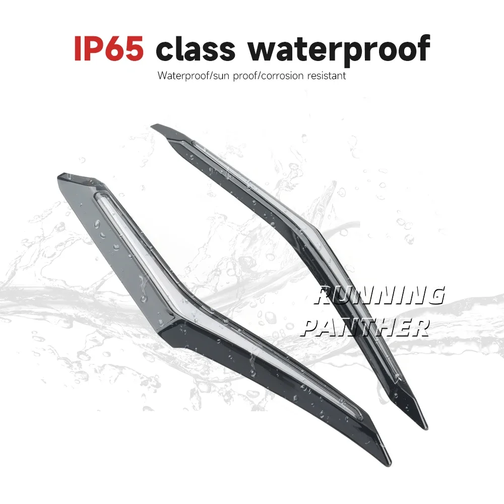 Motorcycle Strike Windshield Trim Lamp Turn Signal Brake LED Light For Honda Gold Wing GL 1800 GL1800 Tour DCT Airbag 2018-2023