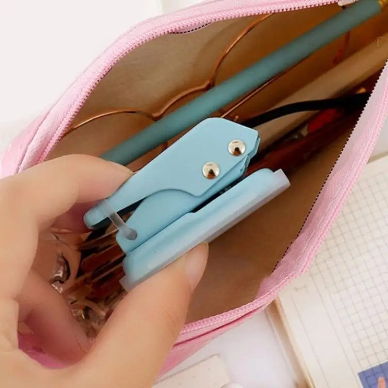 E1PF Pastels ملونة Mini Hole Maker Precisions أداة اللكم لقرطاسية منزل Office School Home