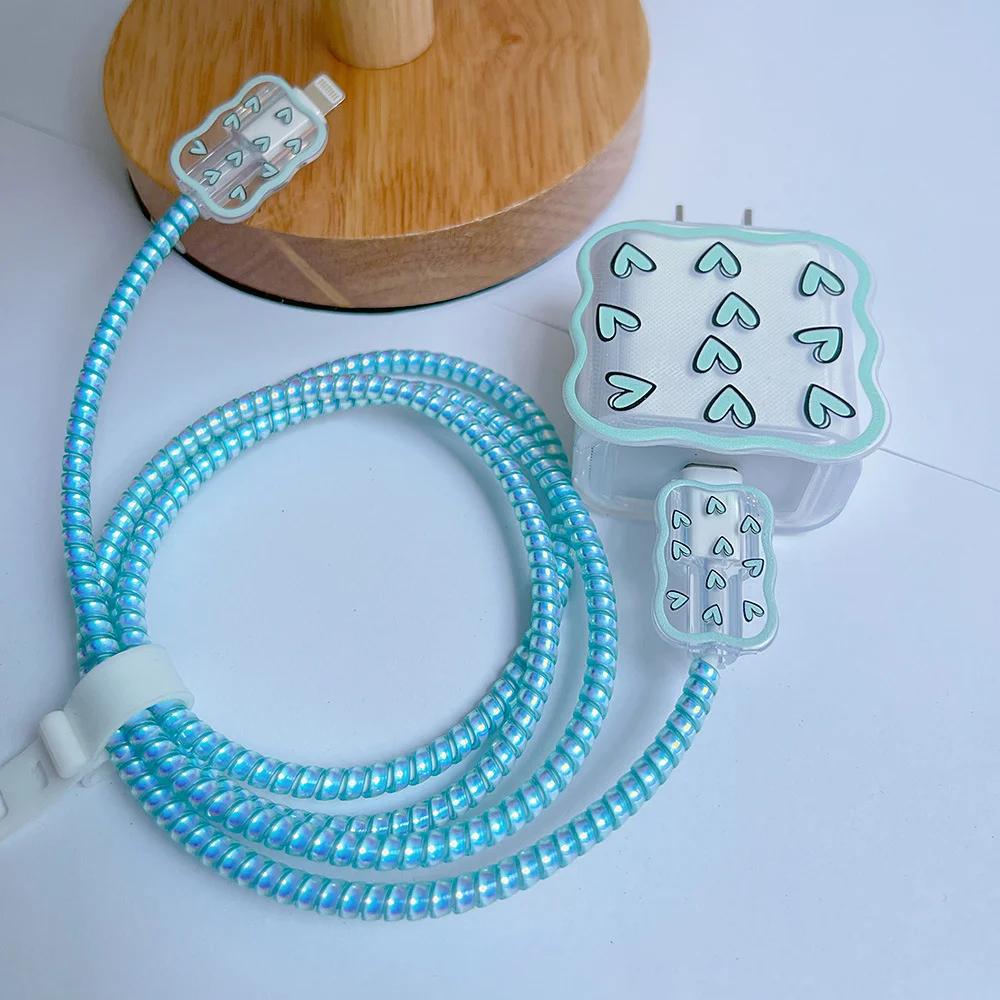 Data Line Protection Rope Protection Rope New Cartoon Simple Mobile Phone Accessories Charging Protection Package Wave Edge