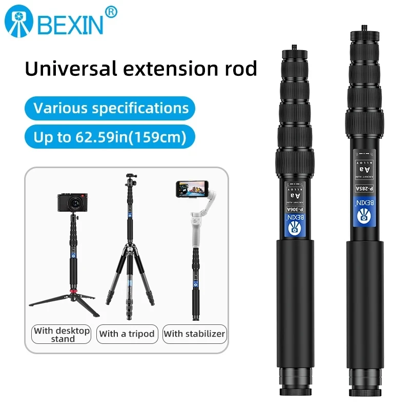 BEXIN P285A P285C P306A P306C P308A Professional Monopod Extension Rod Stabilizer Bracket for For DSLR Camera Video Photography