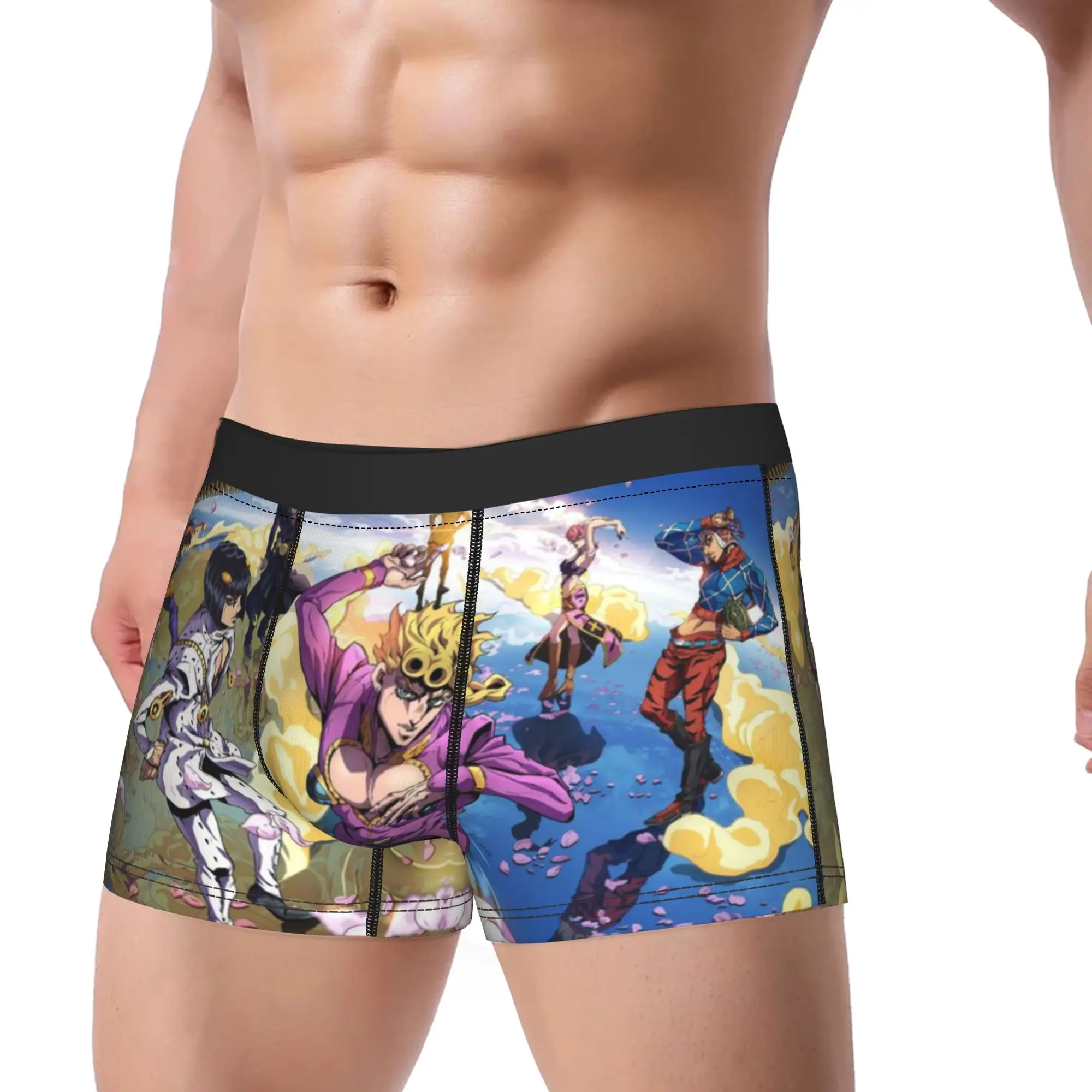 Gothic Anime Fighter JoJo's Bizarre Adventure Underpants Breathbale Panties Male Underwear Comfortable Shorts Boxer Briefs