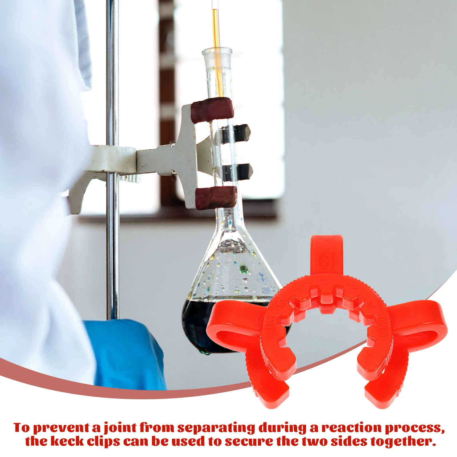 

10 pcs Plastic Laboratory Clamp For Glass Ground Joint Conical Interface Clip Pom Equipment Clamp Tongs