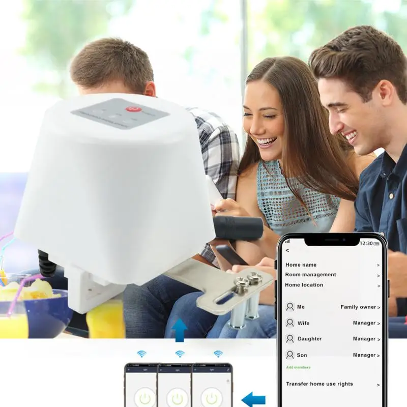 Tuya WiFi Water Valve Wifi Gas Valve Controller EU/US With Timer Smart Valve Smart Life APP Control Work With Alexa Google Home