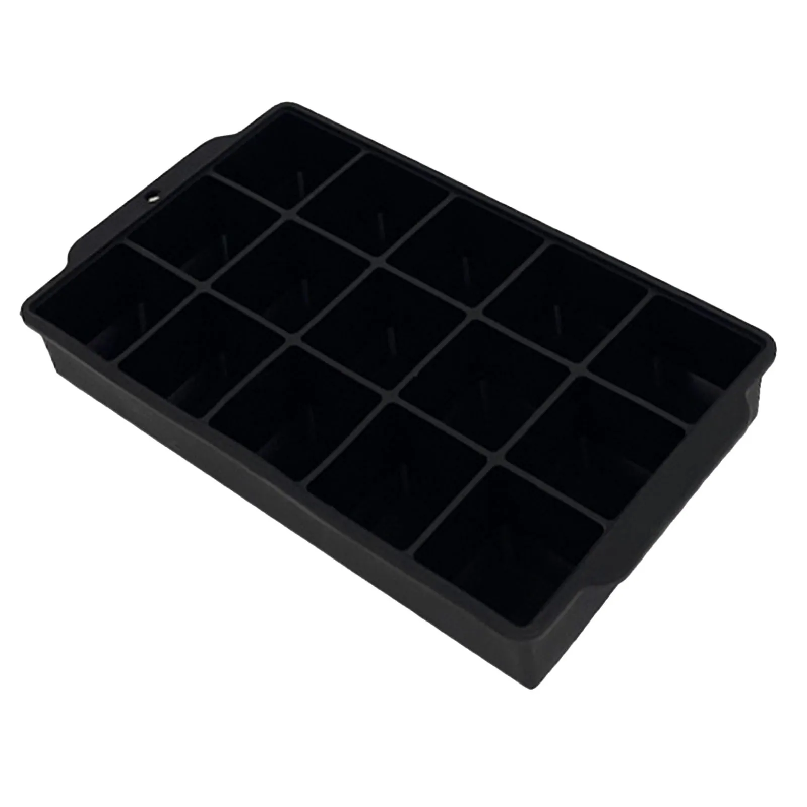 15 Grids Ice Cube Tray Easy Release Food Grade Silicone Square Ice Cube Mould with Lid for Whiskey Drinks