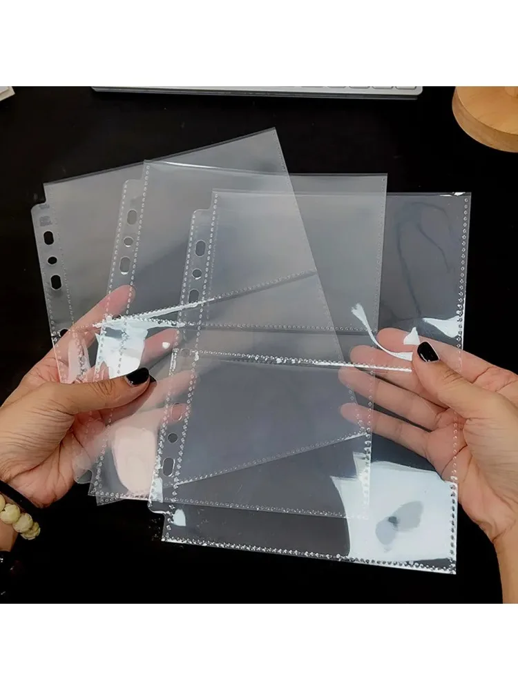 A5 3/7-Ring-Ordner, transparentes Fotoalbum, PP-Innenseitenhüllen, 1/2/4/6-Gitter, DIY-Fotokartensammelbuch für 3, 4, 5, 6, 7 Zoll Karten