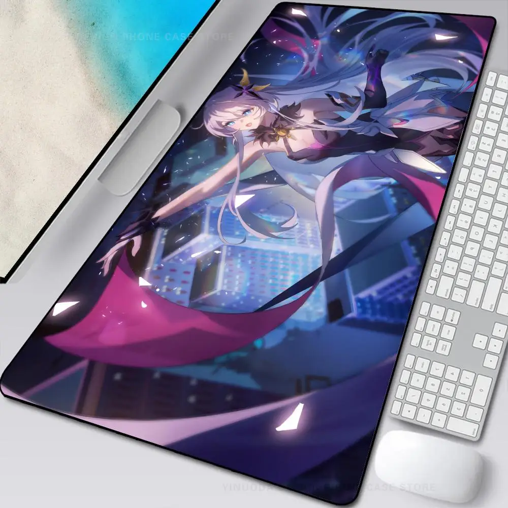 

Anime Game Houkai 3rd Mouse Mat Desk Mat With Pad Gaming Accessories Prime Gaming XXL Keyboard Pad Stitch Padding Mat