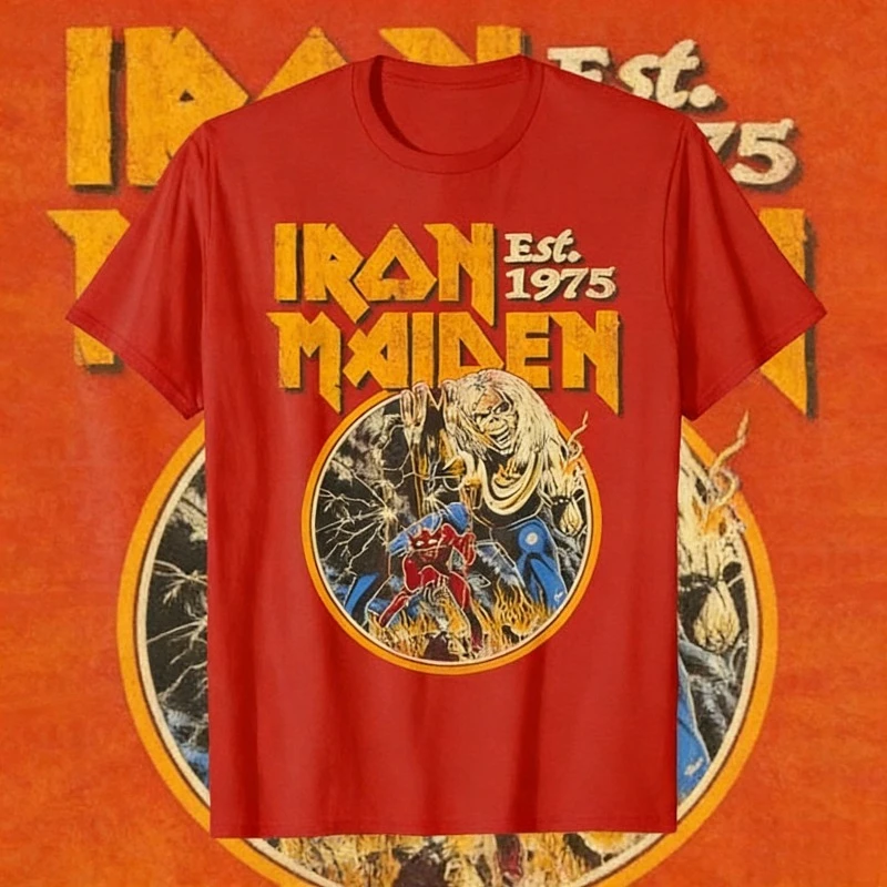 

Лето 2023, футболка Iron Maiden Somewhere in Time из 100% чистого хлопка с принтом, винтажная футболка с рок-группой Eddie Cyborg MOTO