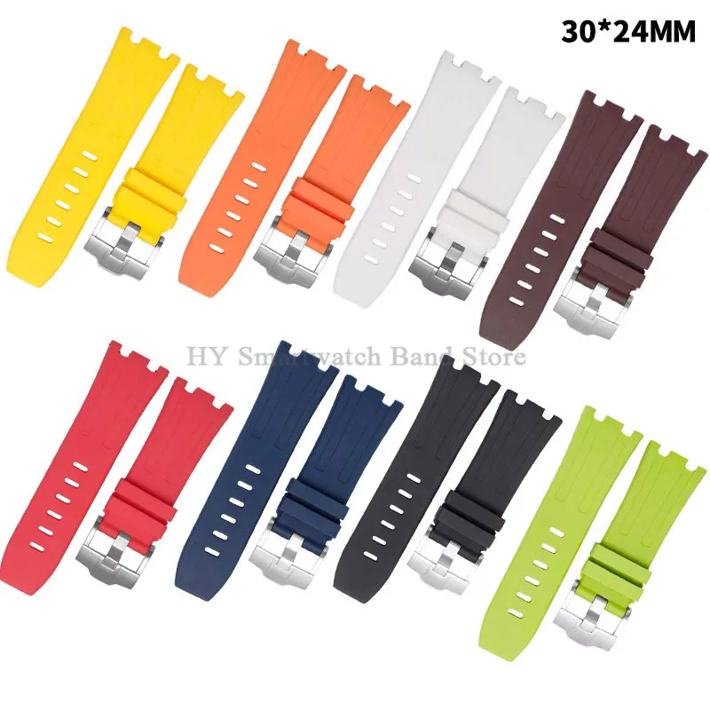 27mm 28mm 30mm Rubber Watch Band for Royal Oak 15400 15703 Diving Bracelet Men Women Sport Wrist Band for 15500 Watch Strap