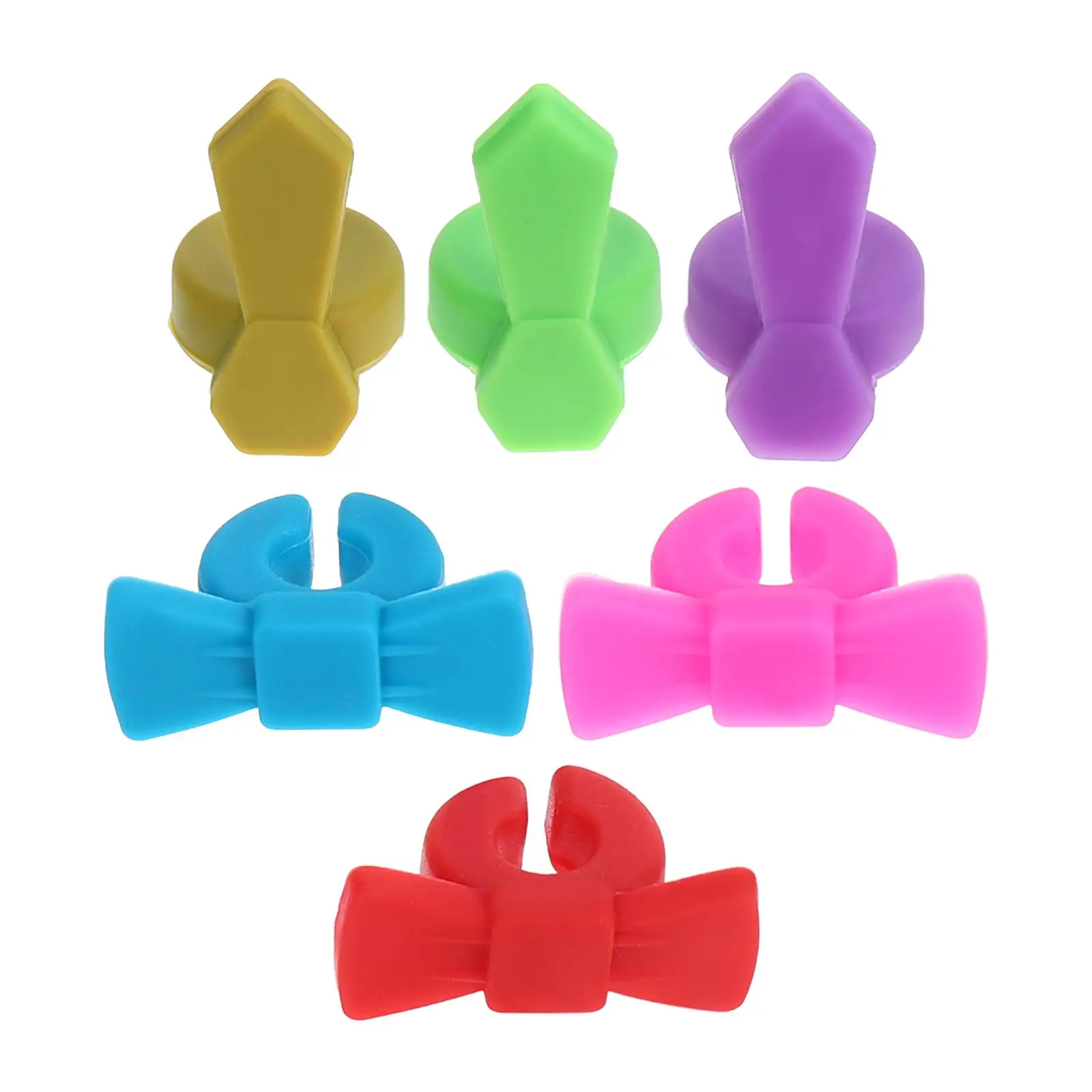 

6 Pcs Recognizer Cup Multifunctional Silica Gel Resealable Silicone Drink Markers