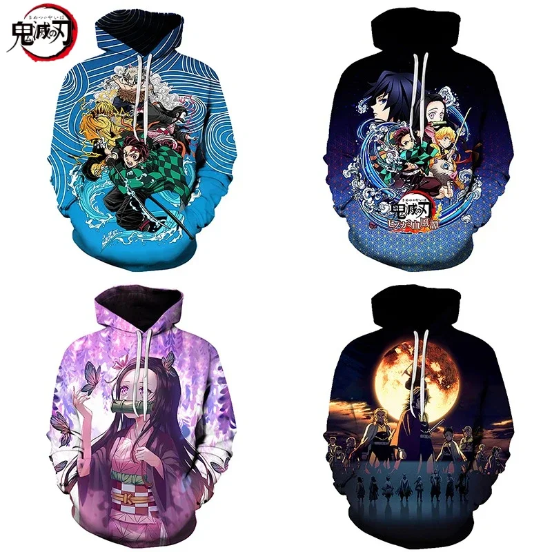 

Anime Demon Slayer Fashion 3D Print Hoodie Kimetsu No Yaiba Tanjirou Nezuko Long Sleeve Casual Hooded Tops Clothing Gifts
