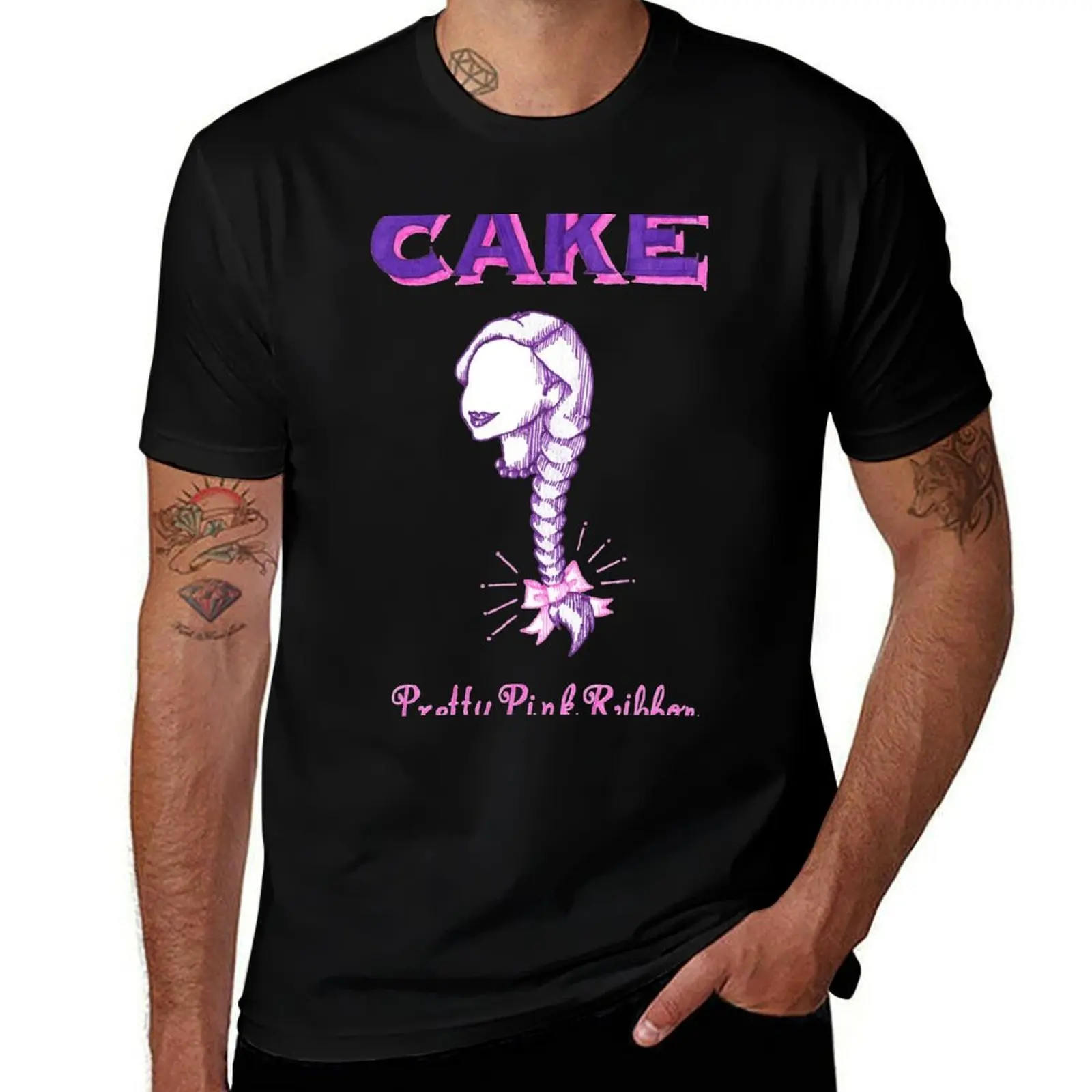 

CAke Pretty Pink Ribbon T-Shirt t shirts for man graphic tees man t shirts for men t shirt man luxury T-Shirt