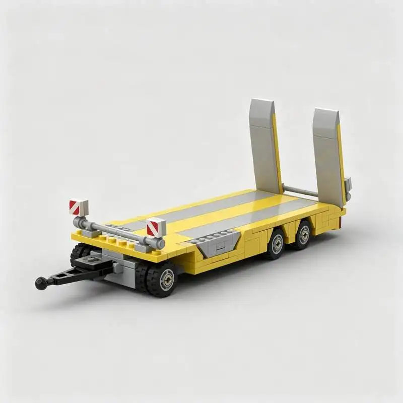 210PCS Low Loader Trailer MOC Voertuigmodel Aangepaste puzzel DIY-montage Bouwstenen Educatief speelgoed Populaire collectie Cadeau