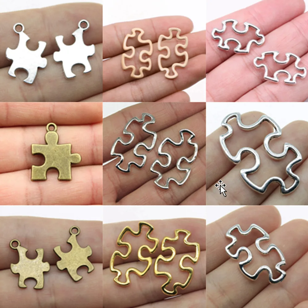 

Bulk Charms For Jewelry Making Kit Pendant Diy Jewelry Accessories Puzzle Connector Charms