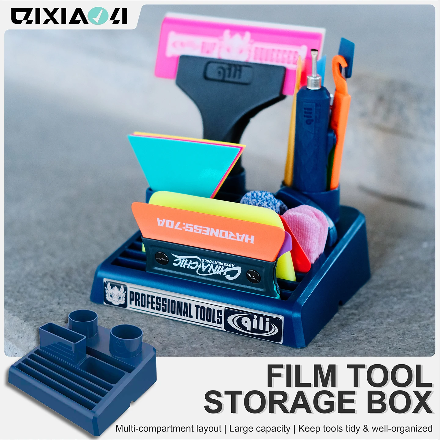 Multi-functional Large Capacity Storage Box for Car Film Tools Professional Window Tint Tools Organizer Storage Case Auto Vinyl
