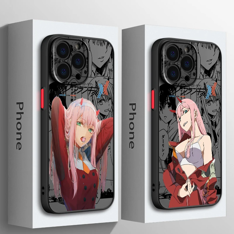 DARLING In The FRANXX Phone Case For Apple iPhone 15 14 13 12 11 XS Mini Pro Max 8 XR X Matte Frosted Translucent